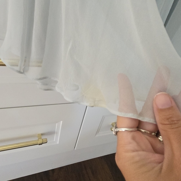 Marchesa Notte Silk Blue Embellished Embroidered Mesh Sheer Panel Detail Gown - Picture 9 of 15